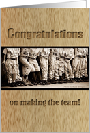 Congratulations on Making the Team card
