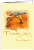 From Both - Thanksgiving Pumpkin card