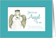 Angel - Thank you for financial support card