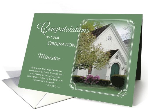 Minister Ordination Congratulations card (505517)