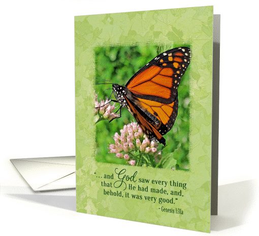 Birthday butterfly bible verse card (550921)
