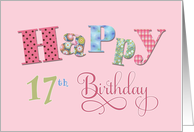 17th Happy Birthday card