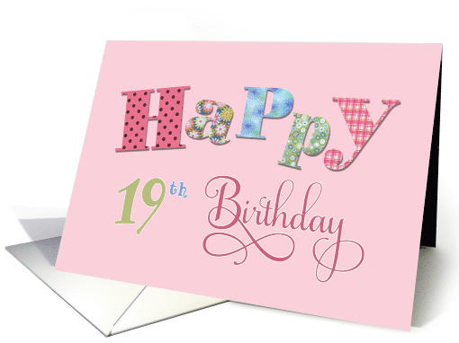 19th Happy Birthday card (563766)