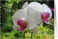 From Both, Mom’s Birthday Orchid card
