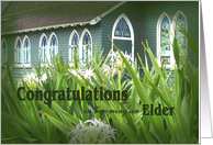 Congratulations Elder Ordination Church card