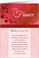 To my Fiance on Valentine’s Day Why do I Love You card