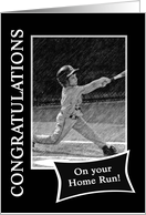 Baseball Congratulations on your Home Run card