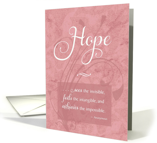 Hope - Cancer Patient Caregiver Encouragement card (845907)