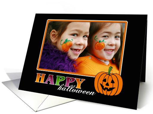 Happy Halloween Pumpkin custom photo card (868335)