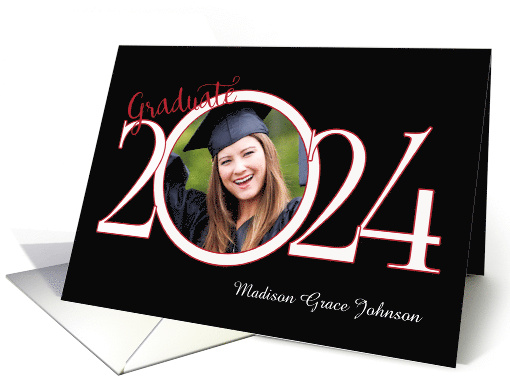 Graduation Announcement Graduate 2024 Custom Name & Photo card