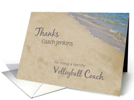 Thanks Volleyball Coach - custom card (945134)