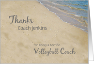 Thanks Volleyball Coach - custom card