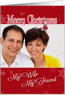 My Wife, My Friend - Christmas Custom Photo Card