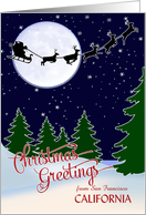 Customizable Christmas Greetings from Your Town, California card