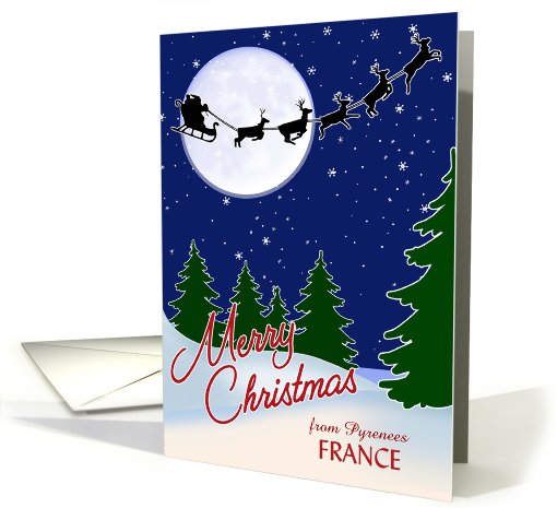 Merry Christmas from Pyrenees (or your own City) France card (997603)