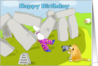 Funny Stonehenge Happy Birthday card