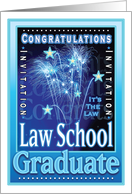 Law School Graduation Congratulations Fireworks It’s The Law Invites card