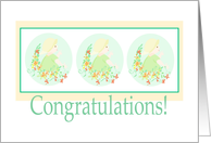 Baby Congratulations Triplets card