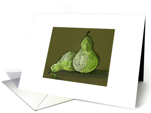 Two Green Pears Notecard card (255134)