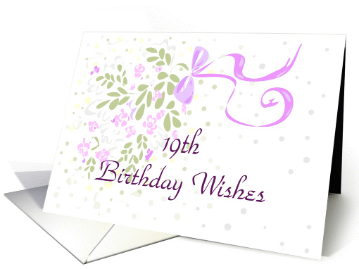 Nineteenth Birthday Wishes card (275293)