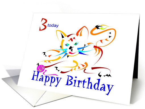 3rd Birthday Tiger Cub card (339091)