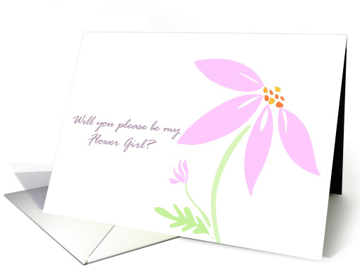 Be my Flower Girl Pink Daisy card (342059)