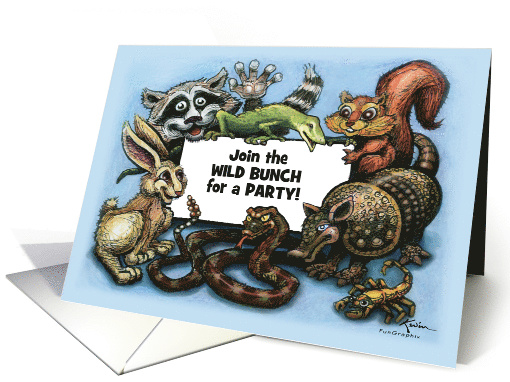 Place message on sign held by fun critters card (1396270)