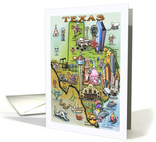 Texas Fun Map card (1480260)