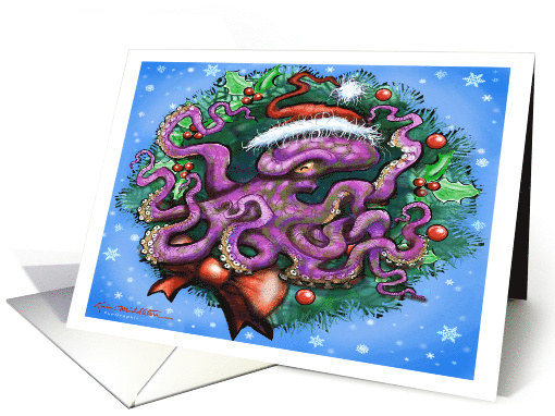 Christmas Octopus Wreath card (1751938)