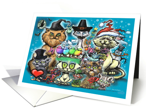 Holiday Cats card (1751942)