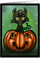 Halloween Black Cat card