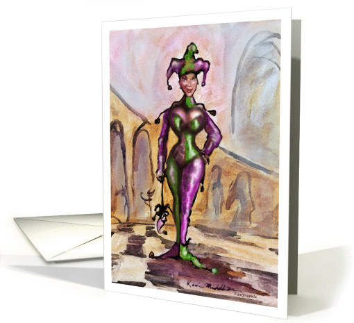 Mardi Gras Jester card (346749)