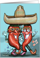 Peppers Sombrero Card