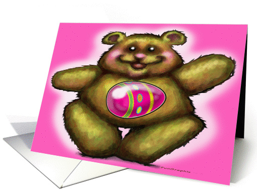 Easter Bear Pink card (583158)