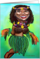 Invitation Hawaiian Dancer card