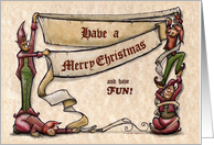 Merry Christmas Elves card