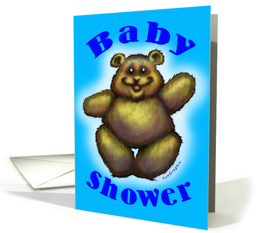 Boy Baby Shower, Blue Bear card (654560)