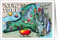 We’ve Moved, New York Cartoon Map card