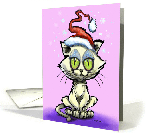 Christmas Kitten card (718290)