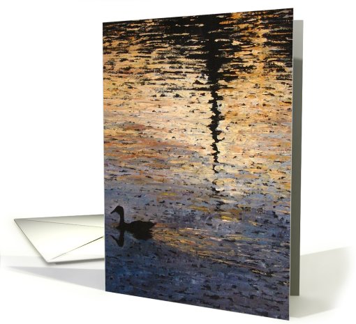 Collections, original art - Swimming in the river card (243838)