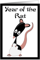 Year of the Rat Chinese zodiac card