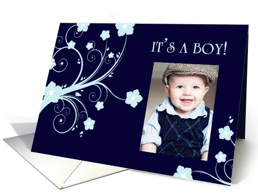 it's a boy! : flowers picture card (1103274)