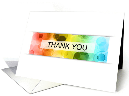 bokeh thank you (blank inside) card (1130306)