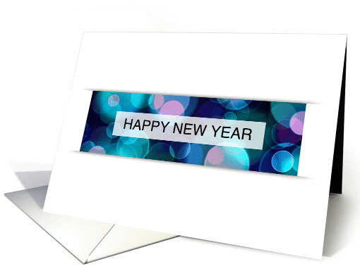 happy new year bokeh (blank inside) card (1130332)