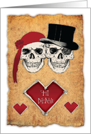 pirate wedding invitations card