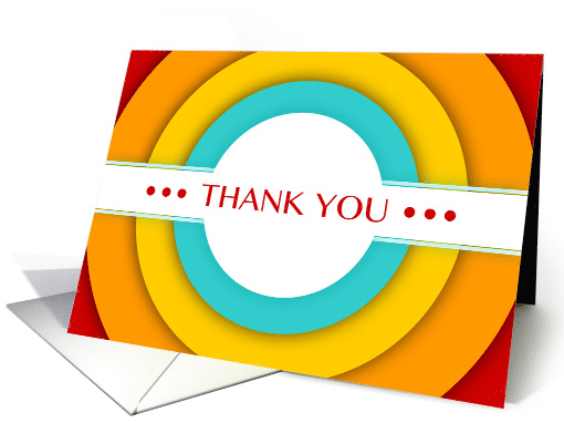 thank you, cheery colorful circles card (1132988)