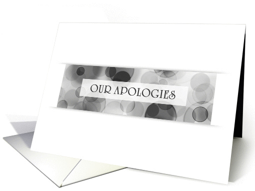 our apologies (bokeh) card (1135320)