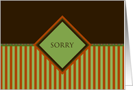 simple sorry (blank inside) card