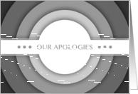 our apologies (blank inside) card