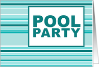 pool party invitations card
